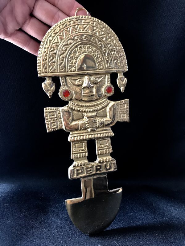 BIG!大強運と大金運に恵まれるパワーが秘められた ペルーの聖なる黄金の大きなナイフ★トゥミ R