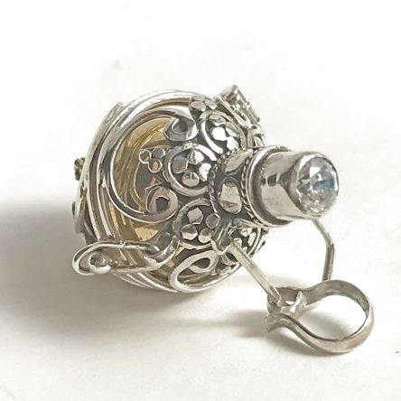 ガムランボール鳥かごタイプ☆ジルコニア 4月の誕生石(万能の強運石)