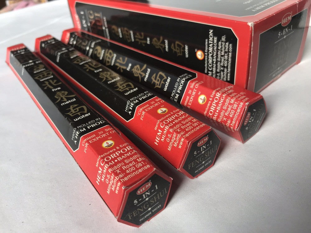 【風水のお香】各方面から来る気を整えたい時にお勧め♪ 5種類の風水香