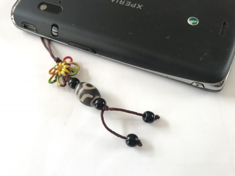 努力が報われる!目標達成!!大人天珠 花結びストラップ