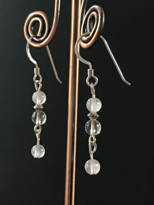 恋愛運アップ!ローズクォーツ☆ LOVEピアス