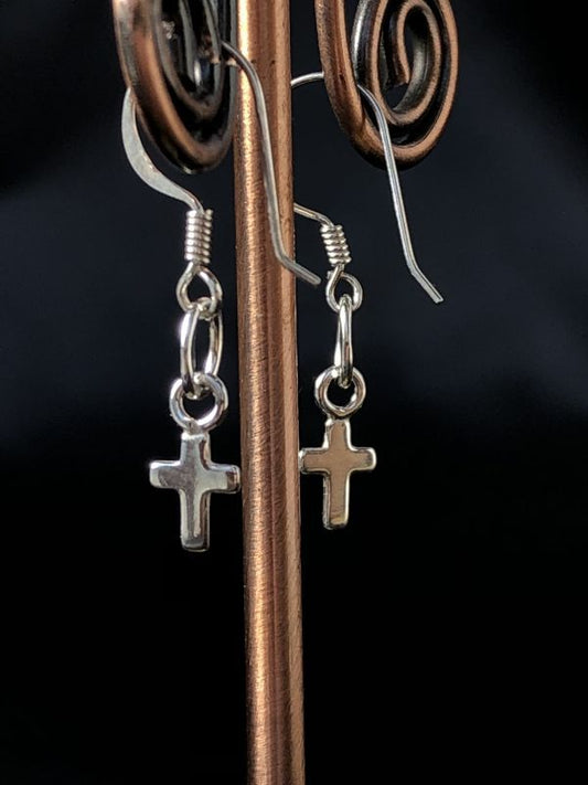 あなたを護る☆小さな十字架ピアス silver925☆