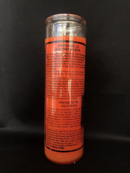 どんな願いも叶えるといわれる!サンタ・ムエルテ★キャンドル Orange