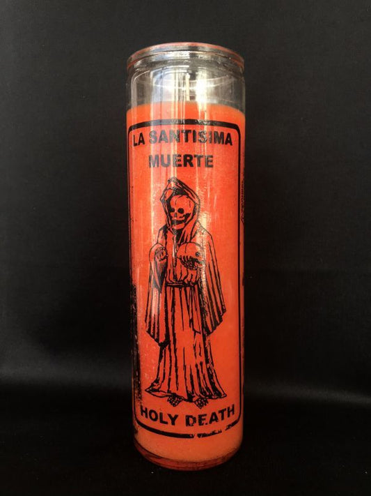 どんな願いも叶えるといわれる!サンタ・ムエルテ★キャンドル Orange