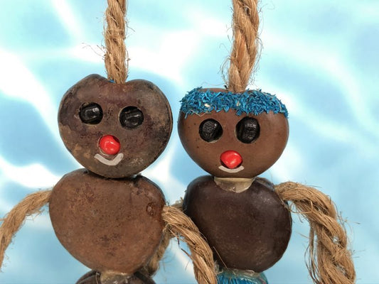 愛・金・健康の 願いを叶えるといわれるボージョボー人形(結び方ガイド付)ブルー【ANIES.IMUZA】