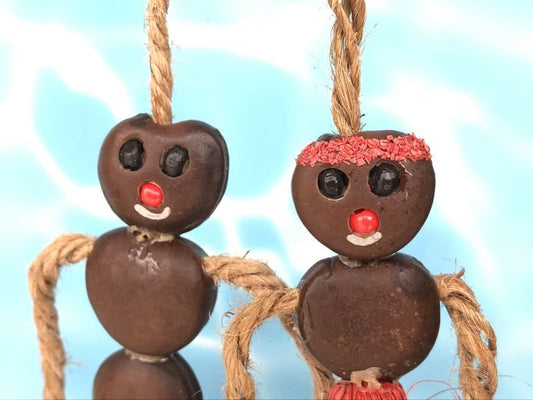 愛・金・健康の 願いを叶えるといわれるボージョボー人形(結び方ガイド付)レッド【ANIES.IMUZA】