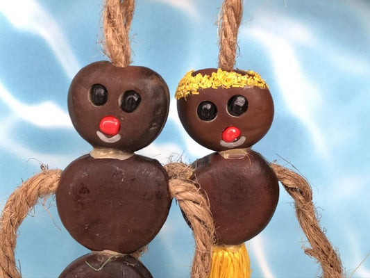 愛・金・健康の 願いを叶えるといわれるボージョボー人形(結び方ガイド付)イエロー【ANIES.IMUZA】