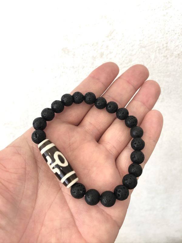 エネルギーを高め、努力が報われ目標達成出来る!大人天珠&溶岩石ブレス