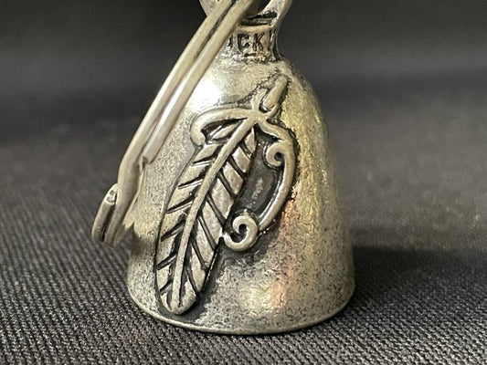 道路の悪魔を封じ込め、様々な災難から身を守る★バイカーベル キーリング フェザーS