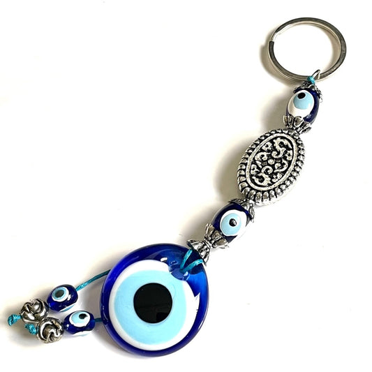 魔除けのお守り★ナザールボンジュウキーホルダー🧿メタルELLIPSE