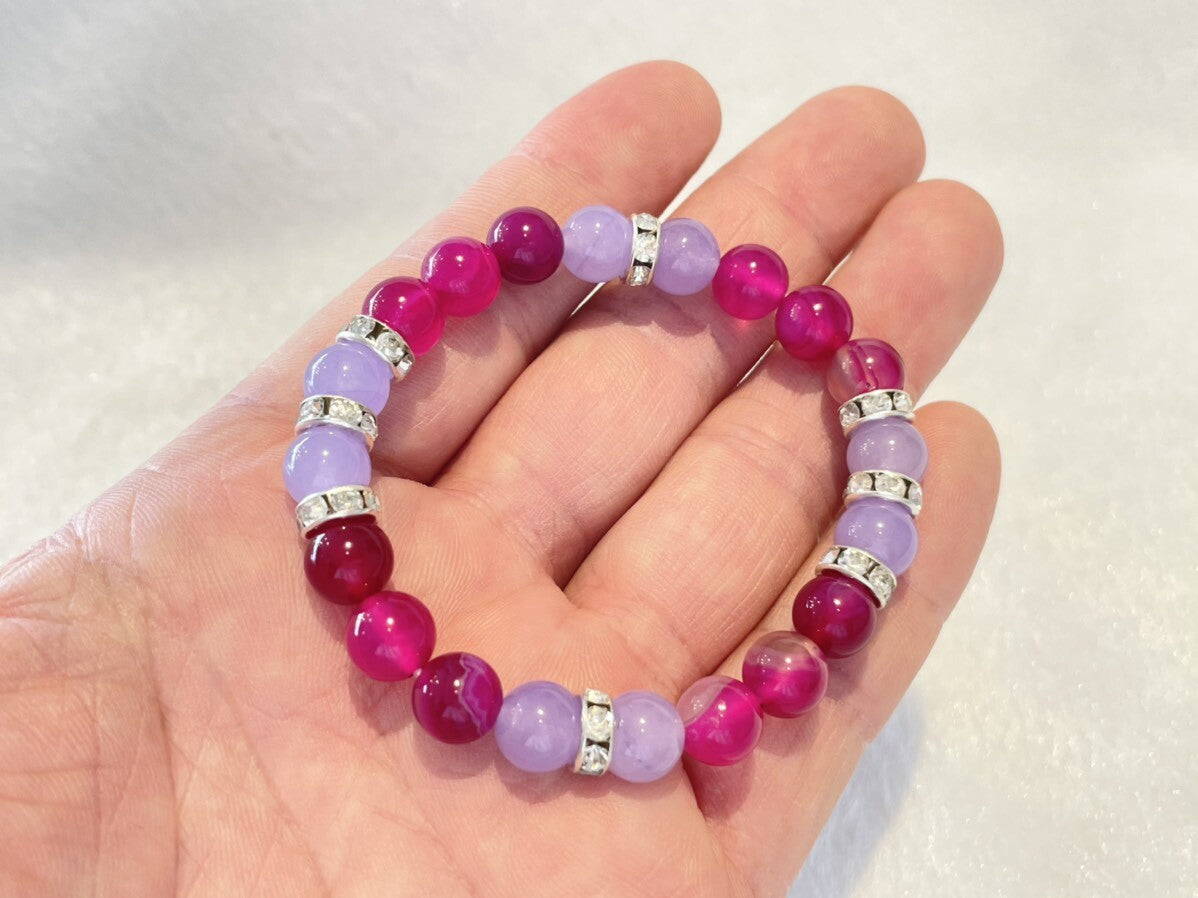 強力なスピリチュアルパワー!ラベンダーアメジスト&アゲートブレス