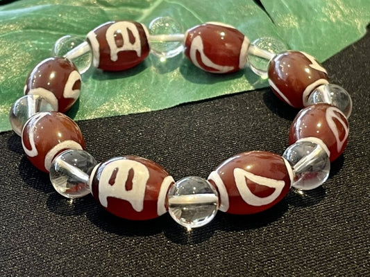 男女の調和・恋愛成就・運勢大上昇させる!日月天珠めのう&水晶ブレスレット