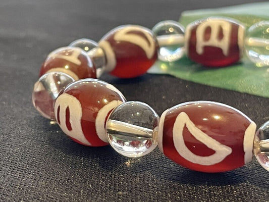 男女の調和・恋愛成就・運勢大上昇させる!日月天珠めのう&水晶ブレスレット