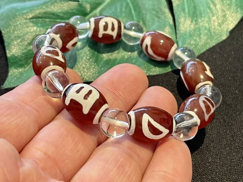 男女の調和・恋愛成就・運勢大上昇させる!日月天珠めのう&水晶ブレスレット