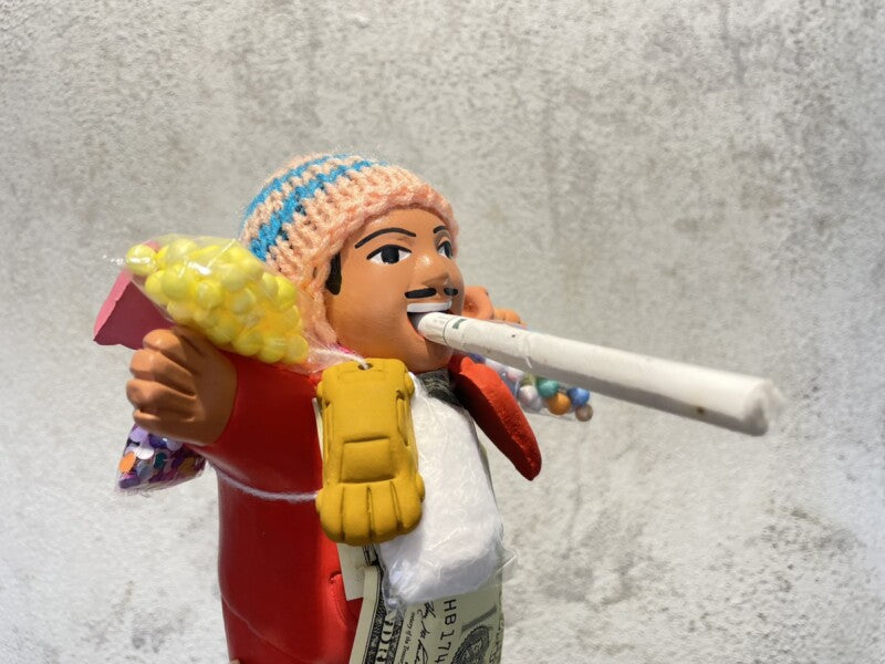 【レッド】『ペルー産!』エケコ(エケッコー)人形  Lサイズ(約18センチ)