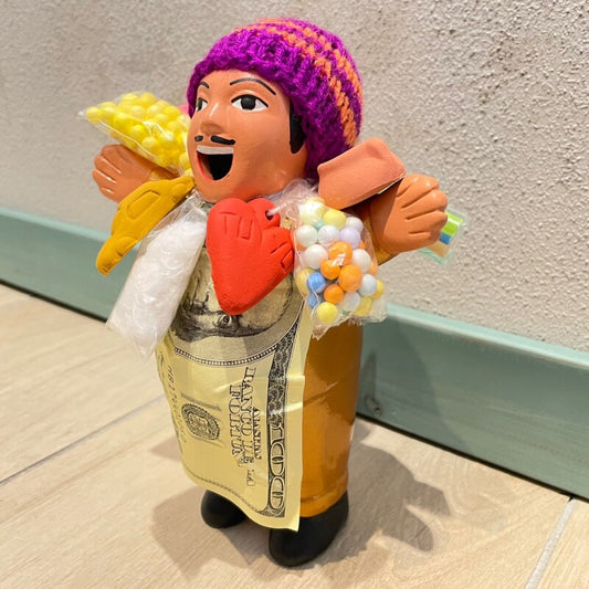 【ゴールド】『ペルー産!』エケコ(エケッコー)人形  Lサイズ(約18センチ)