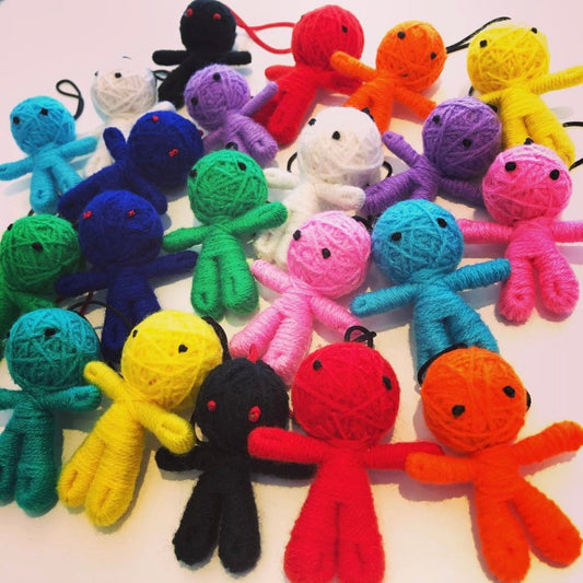 ハッピードール(ブドゥー人形) イエロー (金運のお守り)