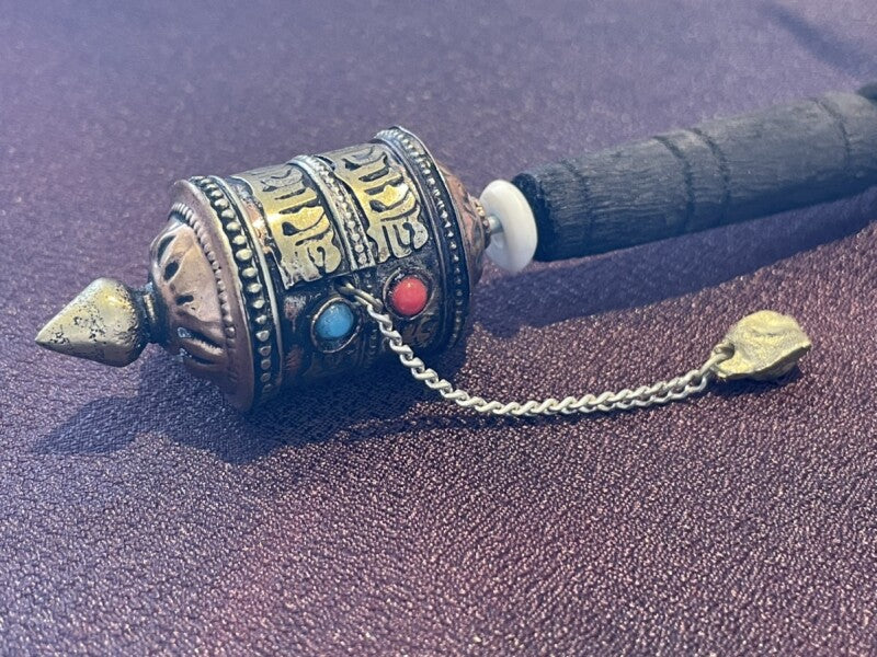 回る!様々な幸福を呼び寄せる・チベット密教の法具・マニ車 小