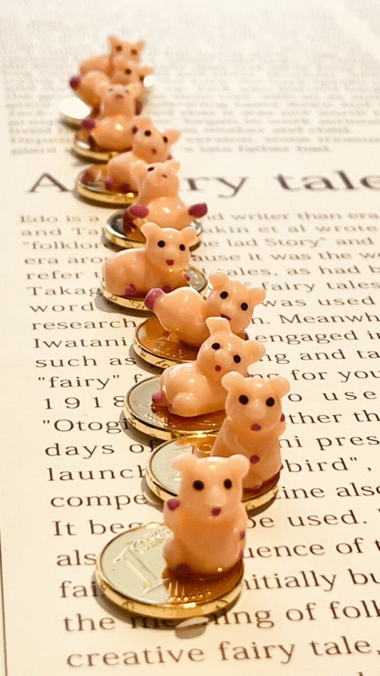 富と繁栄のラッキーコイン☆ピッグポーズ(ポーズはお任せ)