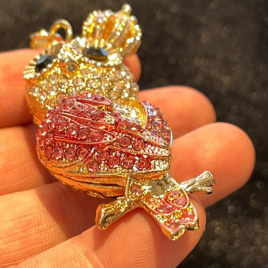 開運アニマル きらきらキーホルダー★福ろう ピンク