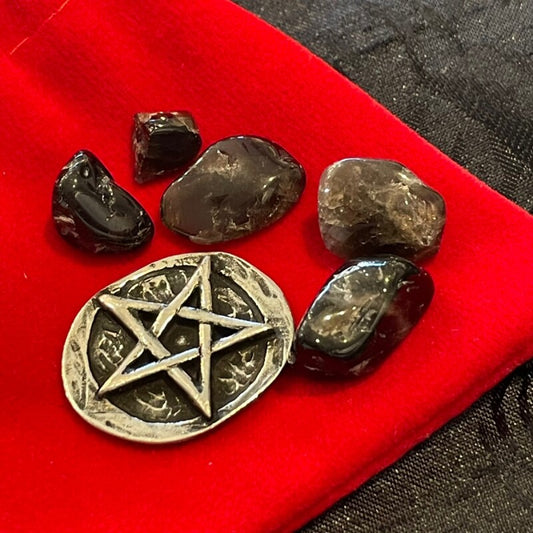 願いを刻み邪を払う!五芒星(ペンタグラム)ポケットストーン&最強の魔除けモリオン