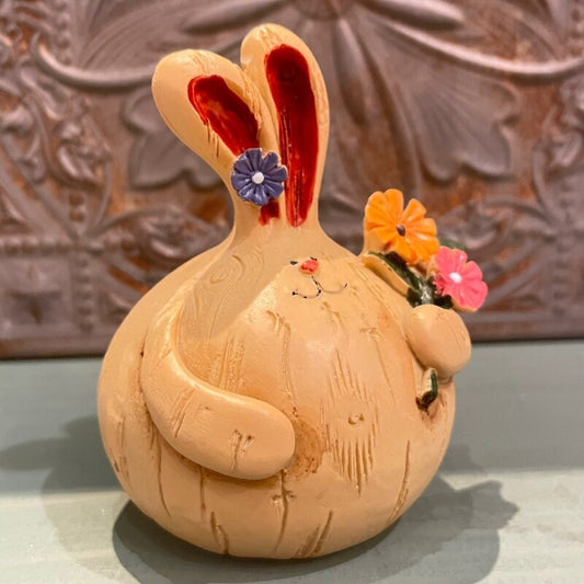 まんまるウサギ置物L 運気上昇・飛躍