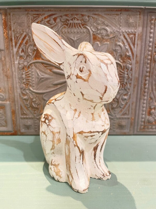 【値下げ】ホワイトウサギ置物 運気上昇・飛躍