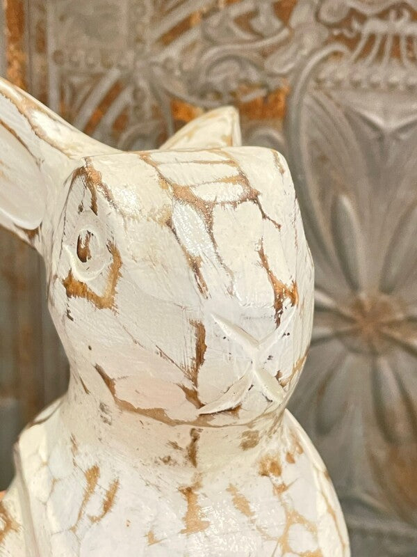 【値下げ】ホワイトウサギ置物 運気上昇・飛躍