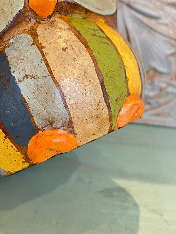 幸運こいこい♪木彫りアジアンフクロウ L