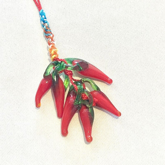 落ちろ厄!唐辛子ストラップ☆赤 Aris