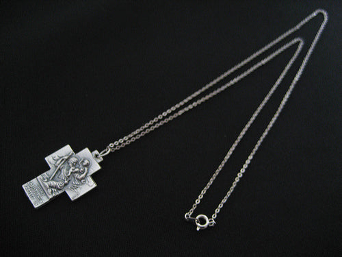 車と旅の守護聖人 聖クリストファー・メダイネックレス