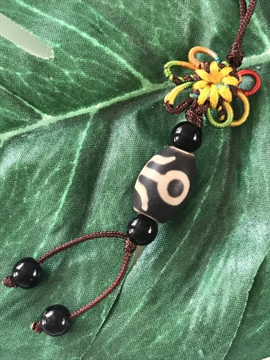 努力が報われる!目標達成!!大人天珠 花結びストラップ