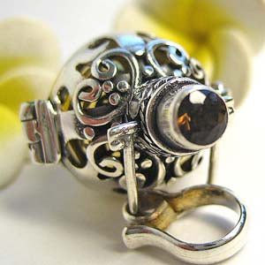 ガムランボール☆スモーキークォーツ(ストレスと精神安定のお守り)