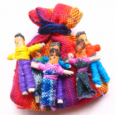 袋入り/不安や悩み事を解消★グァテマラ トラブルドール 心配人形