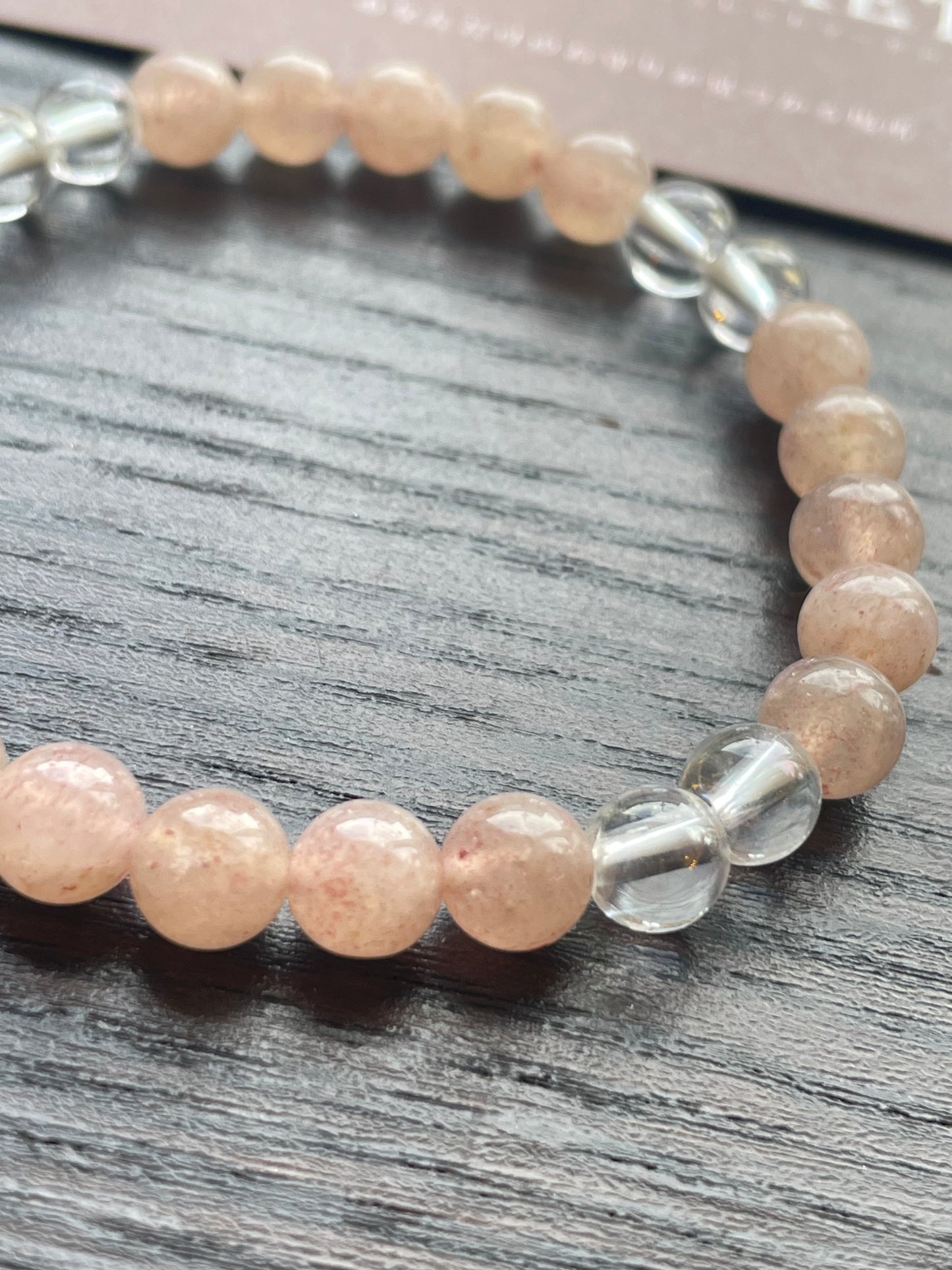 自分の本当の意思を知り、人生を切り開く力を持つ! レピドライト&水晶 ブレスレット