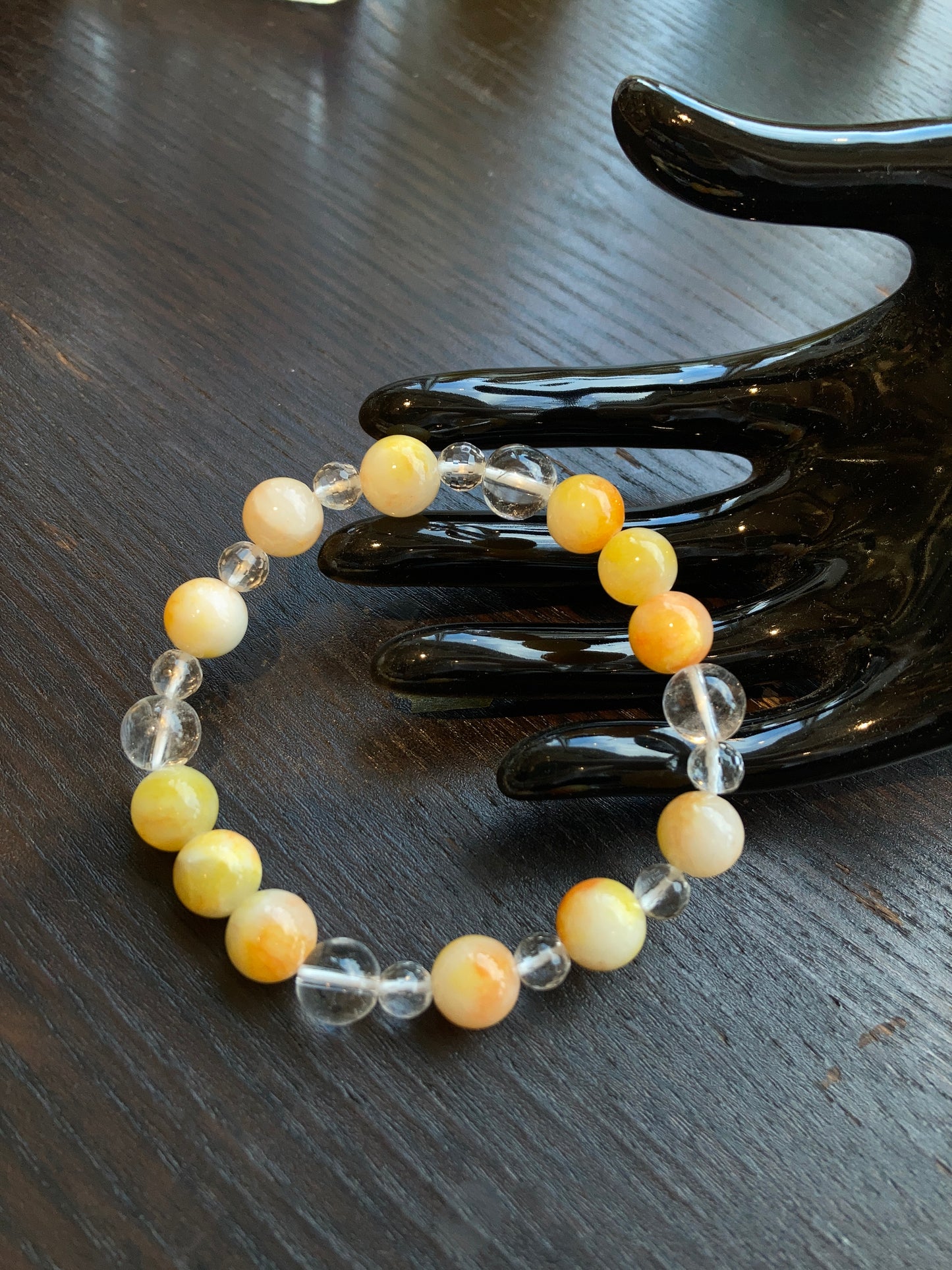 人間関係のお守り石キャンディクォーツ&最高の浄化力 水晶 ブレスレット