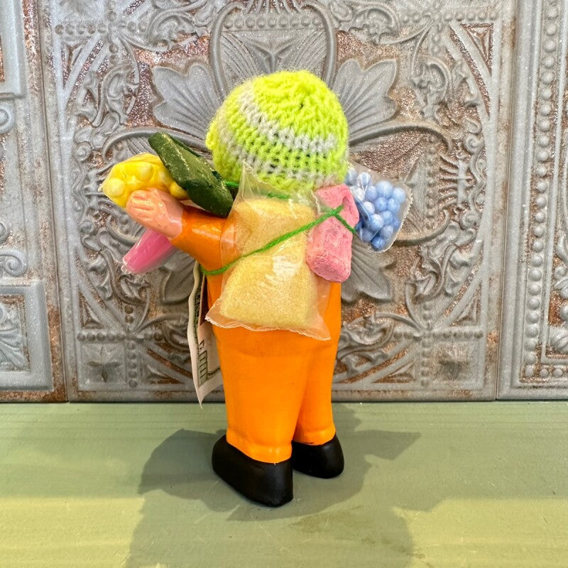 【オレンジ】『ペルー産！』エケコ（エケッコー）人形 MSサイズ（約14センチ）