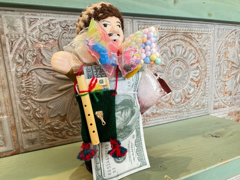 お金がたくさん集まります様に！ボリビアのお札入れ★チュスパ（長方形） エケコ人形小物（小物のみの価格）