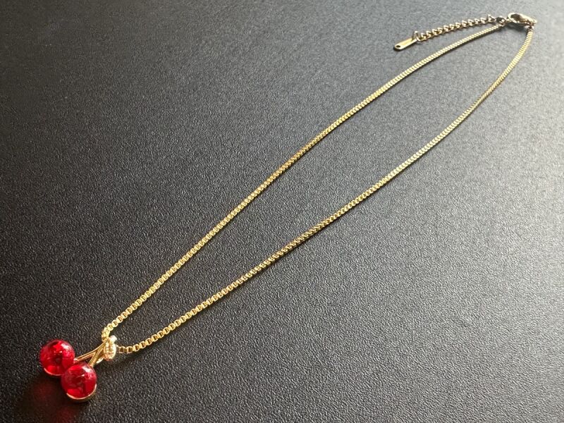小さな恋♡さくらんぼネックレス