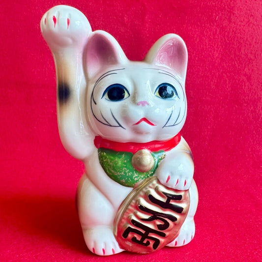 お金を招く！開運♪福招き三毛招き猫 置物