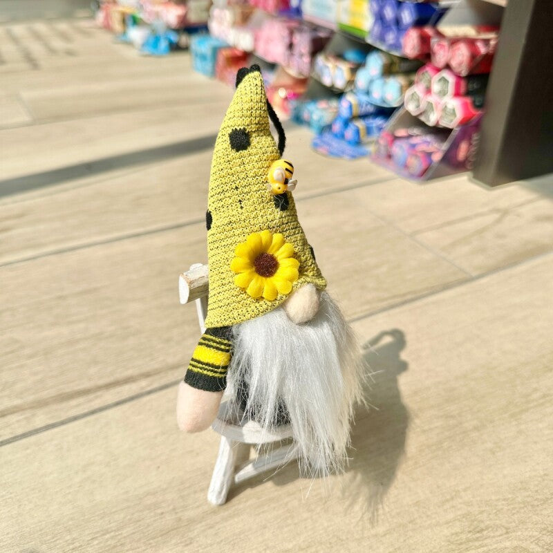 お金のありかを教えてくれる！宝物の守護者 伝説の妖精gnome（ノーム）吊り下げ みつばちヒマワリ