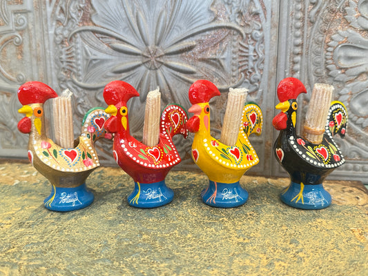 幸運を呼ぶ♪ポルトガル〜幸せのバルセロスのニワトリ（爪楊枝立て）YE-金運