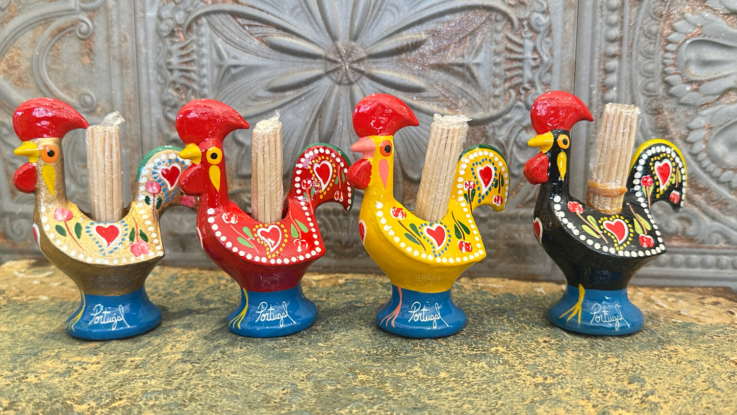 幸運を呼ぶ♪ポルトガル〜幸せのバルセロスのニワトリ（爪楊枝立て）YE-金運
