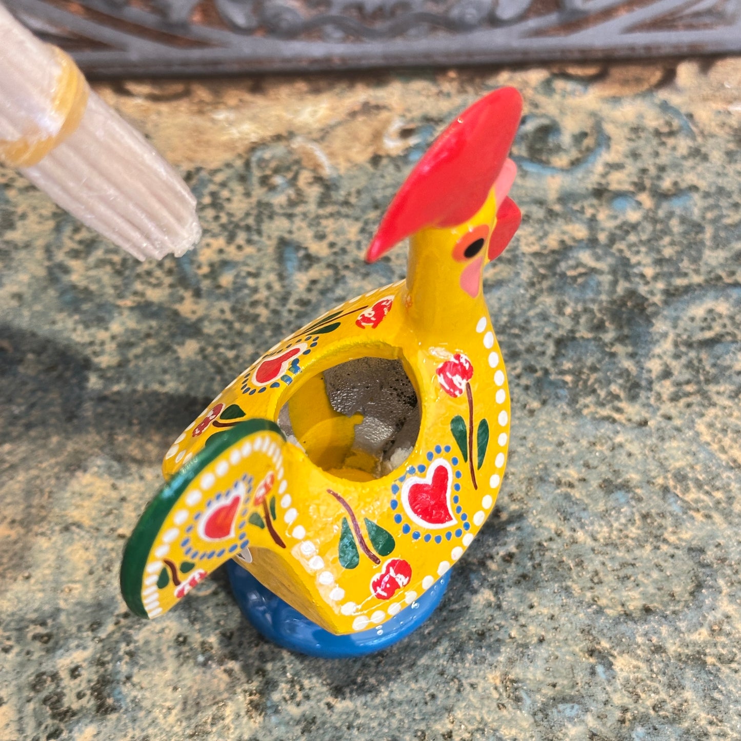 幸運を呼ぶ♪ポルトガル〜幸せのバルセロスのニワトリ（爪楊枝立て）YE-金運