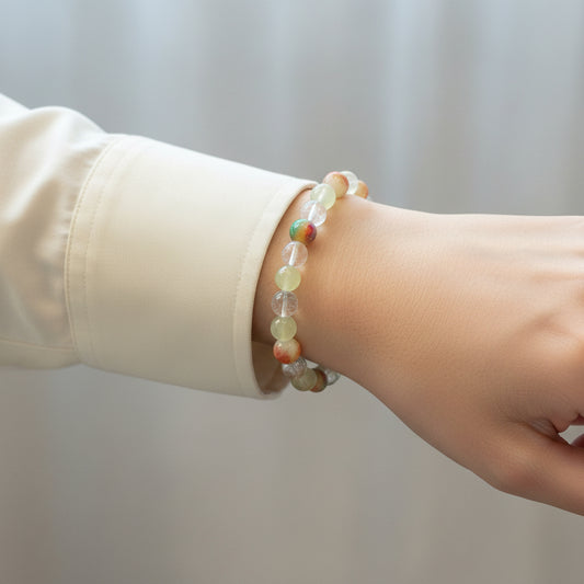 ピンチから抜け出すチャンスを与え、夢を叶える。花翡翠＆ベイビーグリーンジェイド ブレスレット