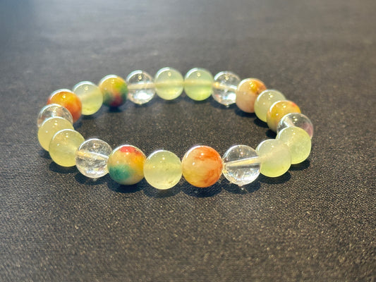 ピンチから抜け出すチャンスを与え、夢を叶える。花翡翠＆ベイビーグリーンジェイド ブレスレット