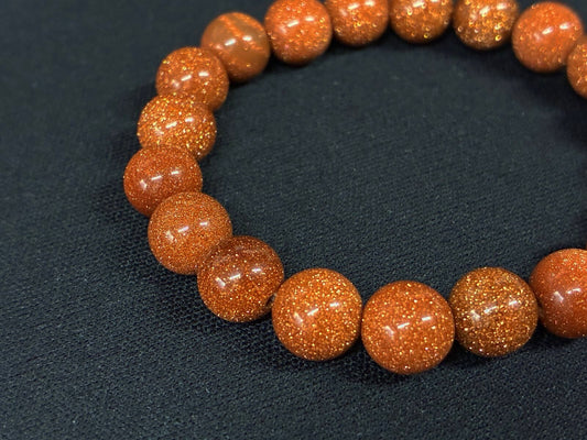 夢や目標を実現させる！ゴールドストーン10mm球ブレスレット