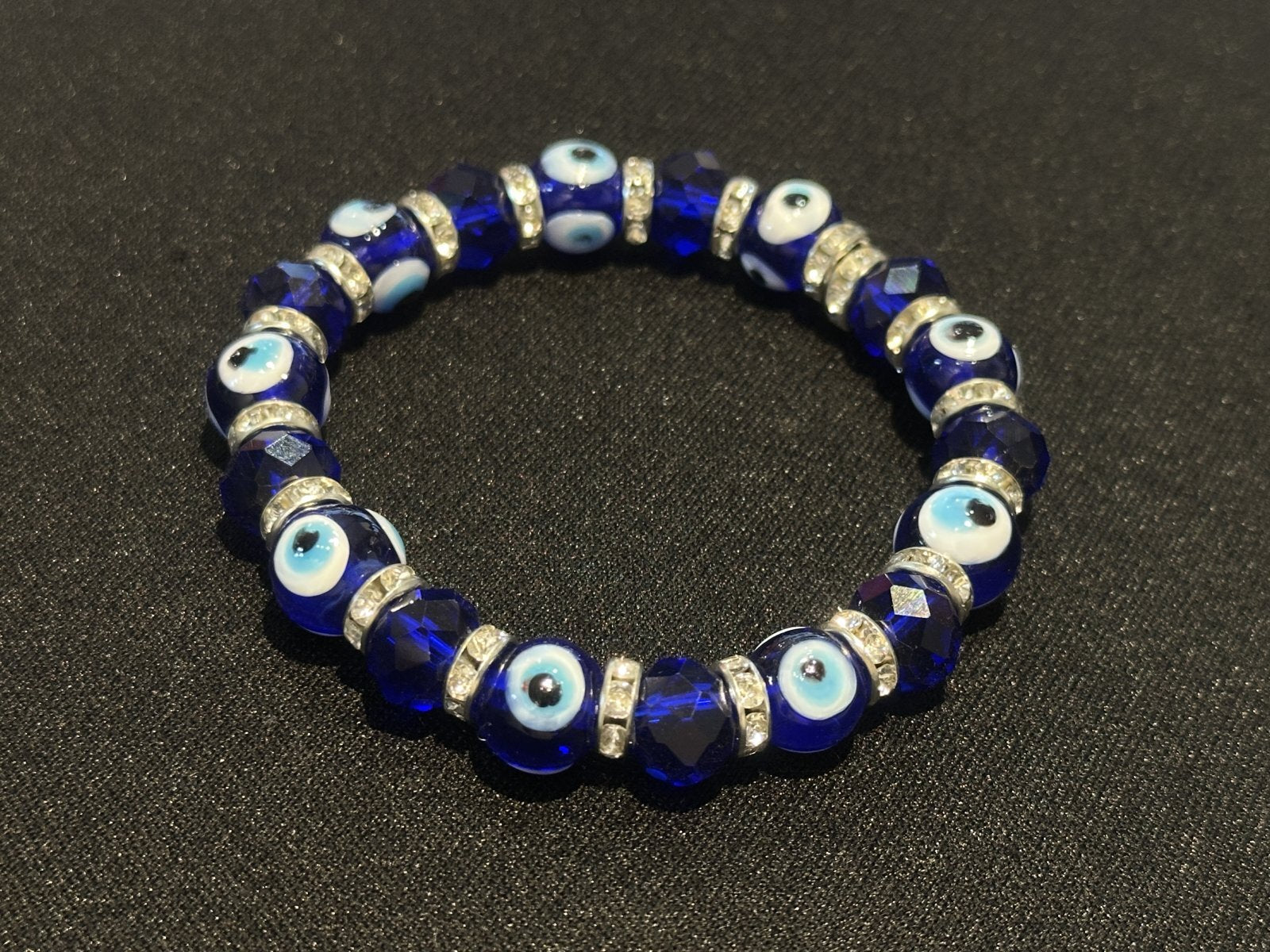ナザールボンジュウ ロンデルブレスレット ブルー10mm