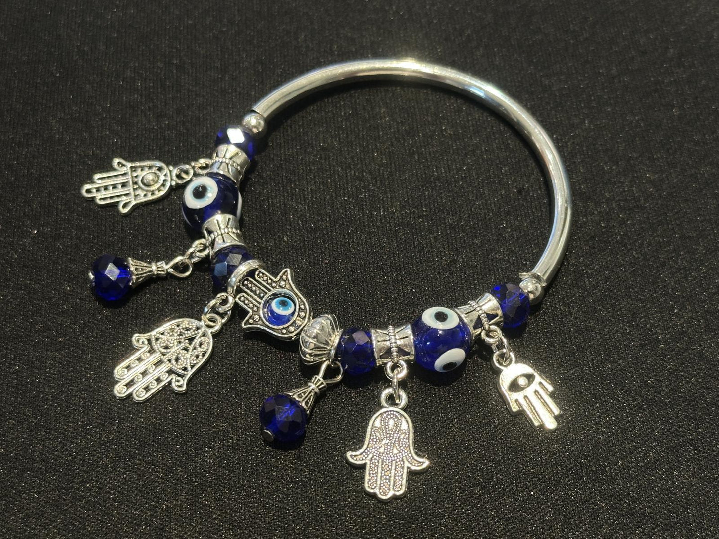 ナザールボンジュウ＆ハムサ ブレスレット 8mm hamsa5