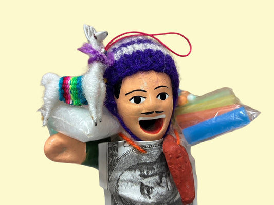 エケコ人形の友達♪リャマストラップ　白【小物のみ一体の価格】